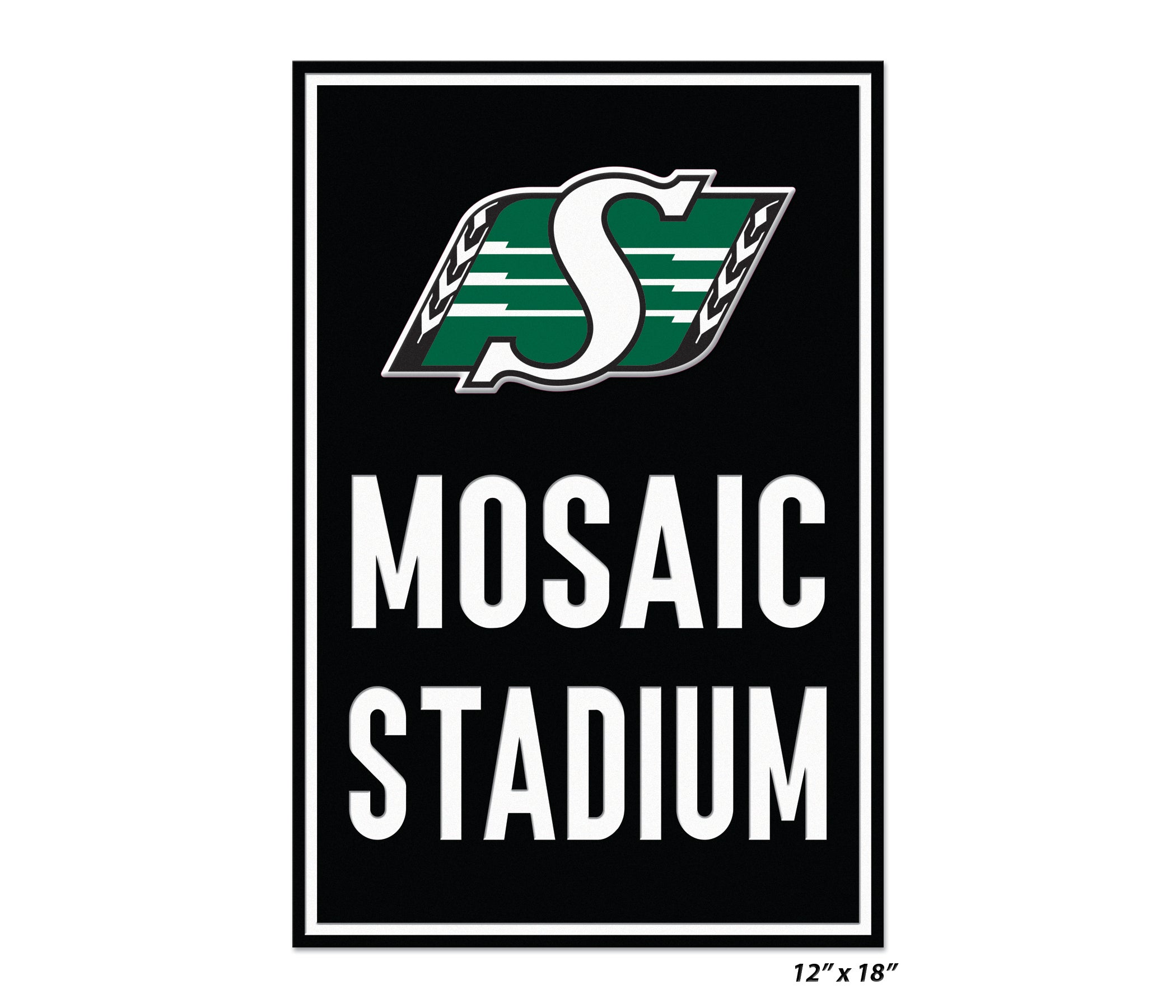 12" x 18" Customizable Black Sign