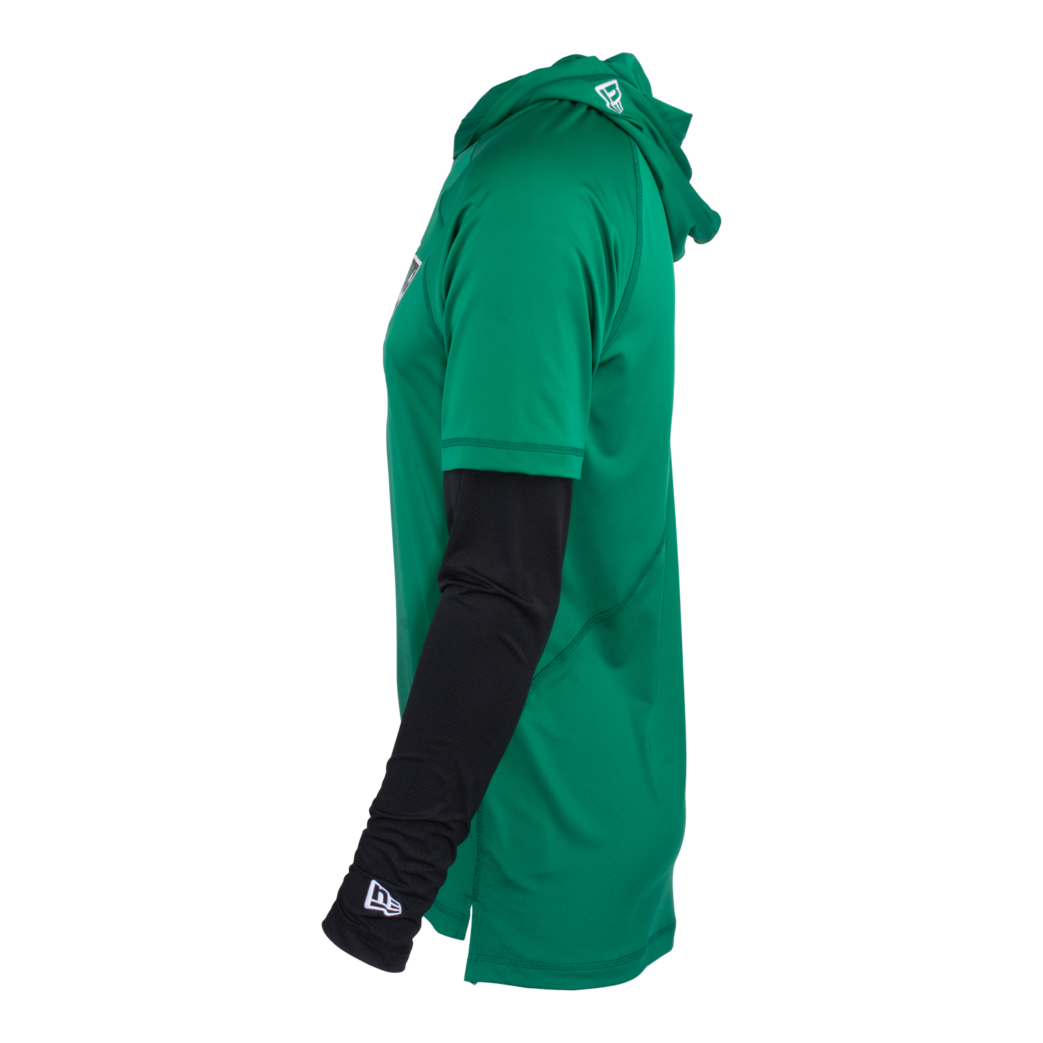 Sideline Green Merge Performance Hooded Long Sleeve