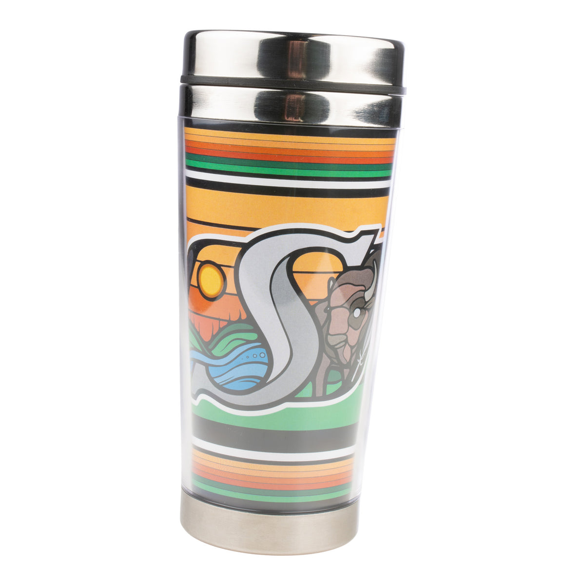 Full Colour Indigenous Logo 16oz Stainless Steel Tumbler