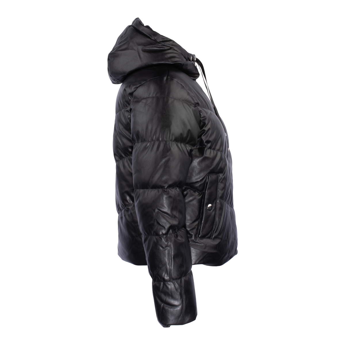Women's Crew Faux Leather Puffer