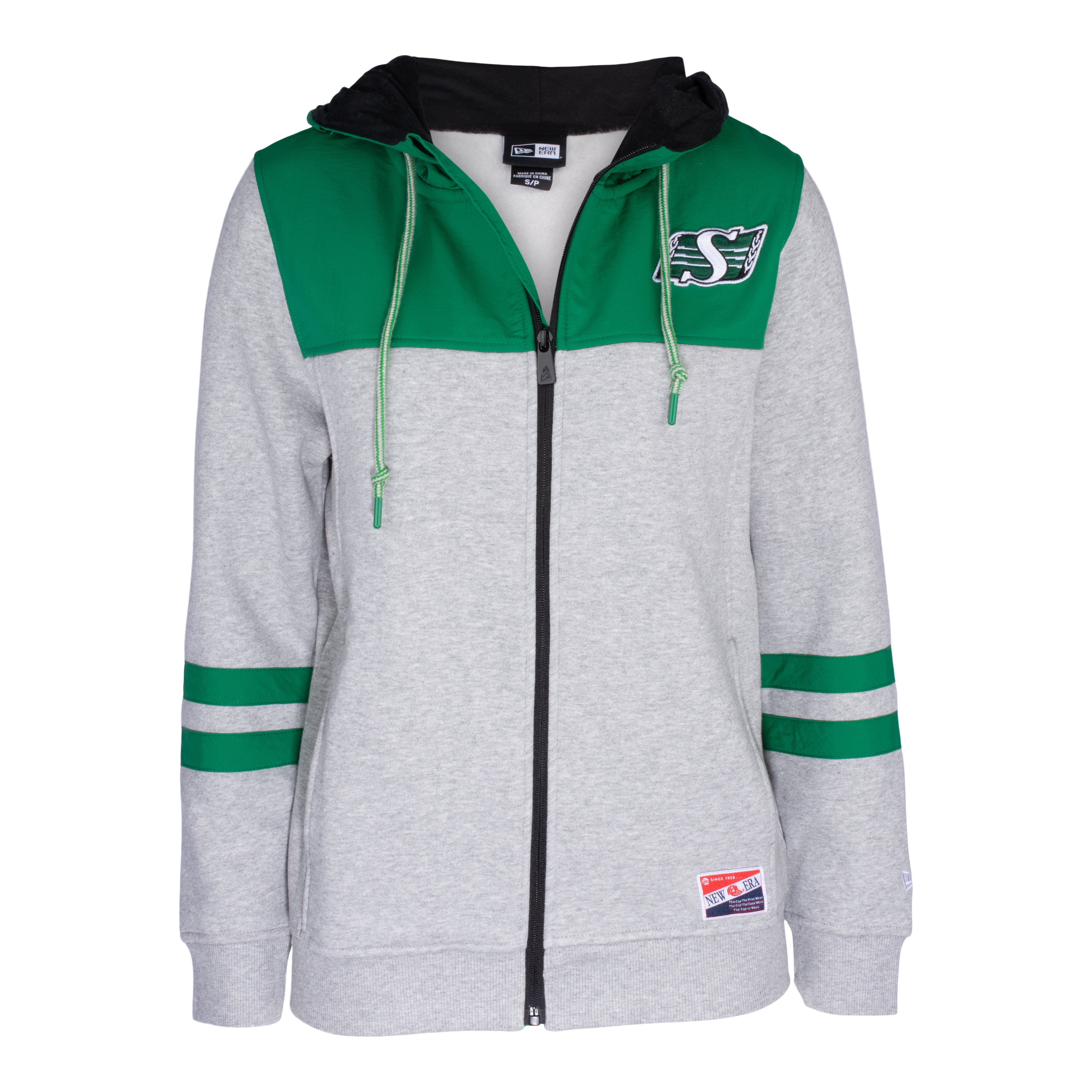Ladies Throwback Fleece Nylon 3/4 Sleeve Hoodie