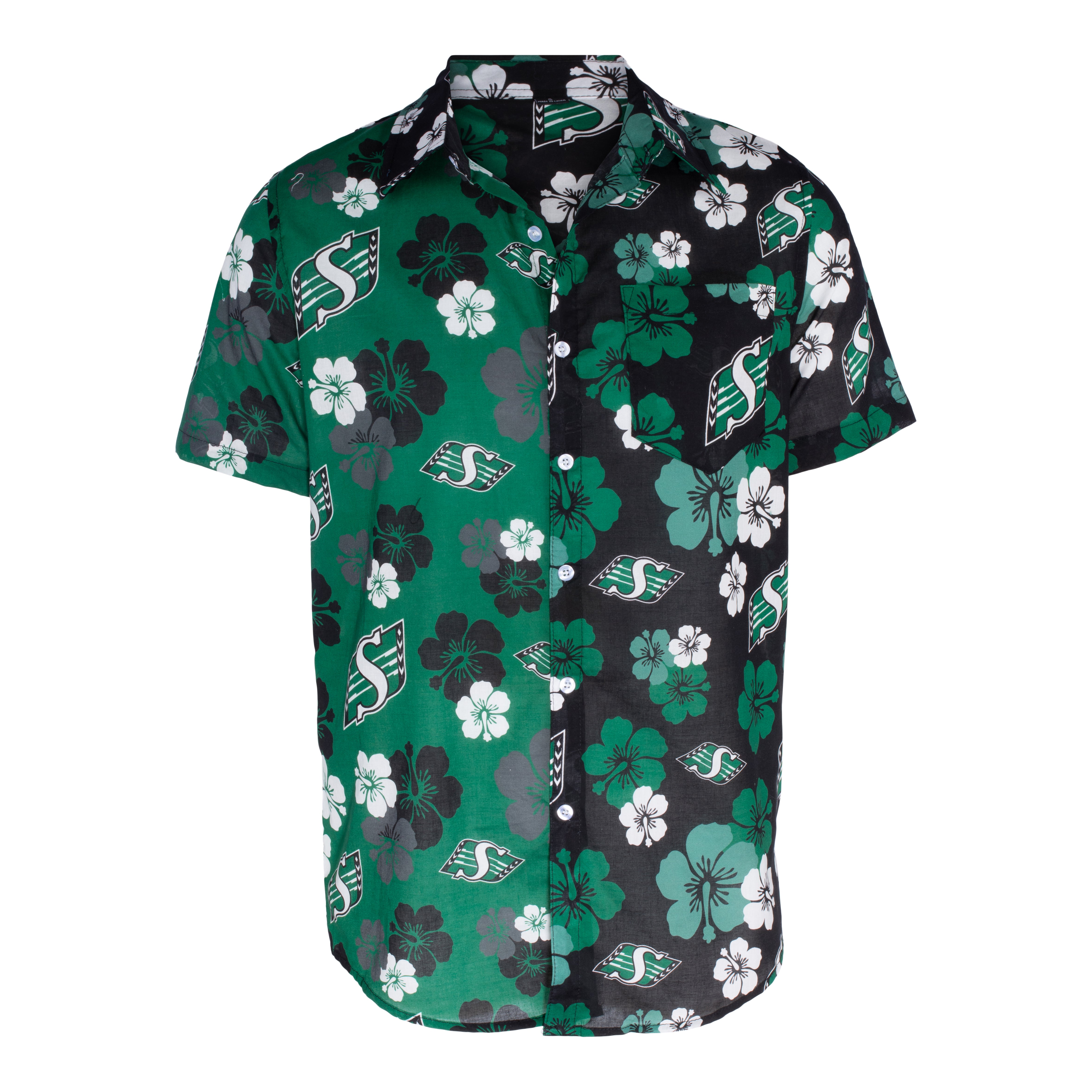 Split Pattern Floral Shirt