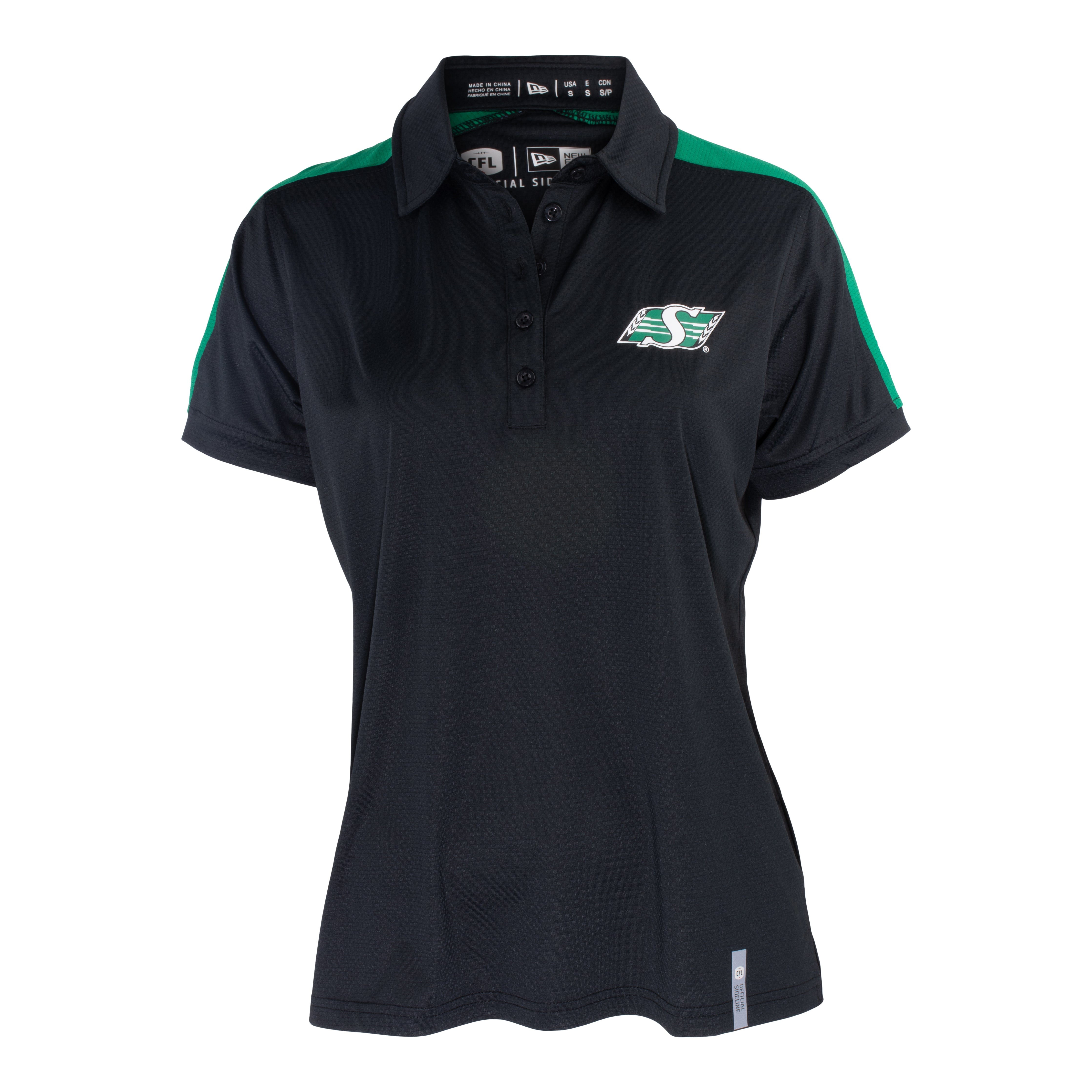 Ladies Sideline Black Shield Jardin Performance Polo