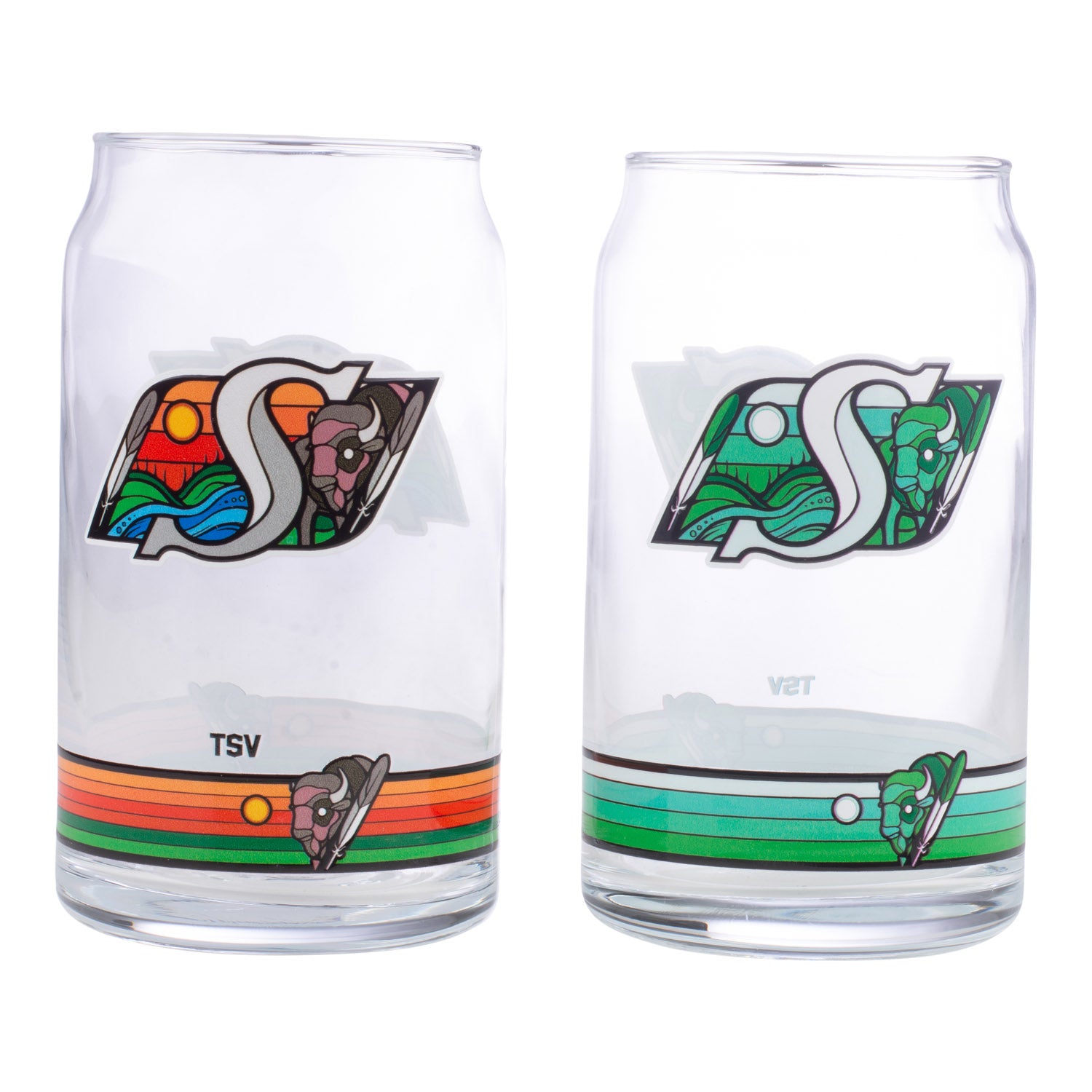 Indigenous Logo 2PK Can Glass Set