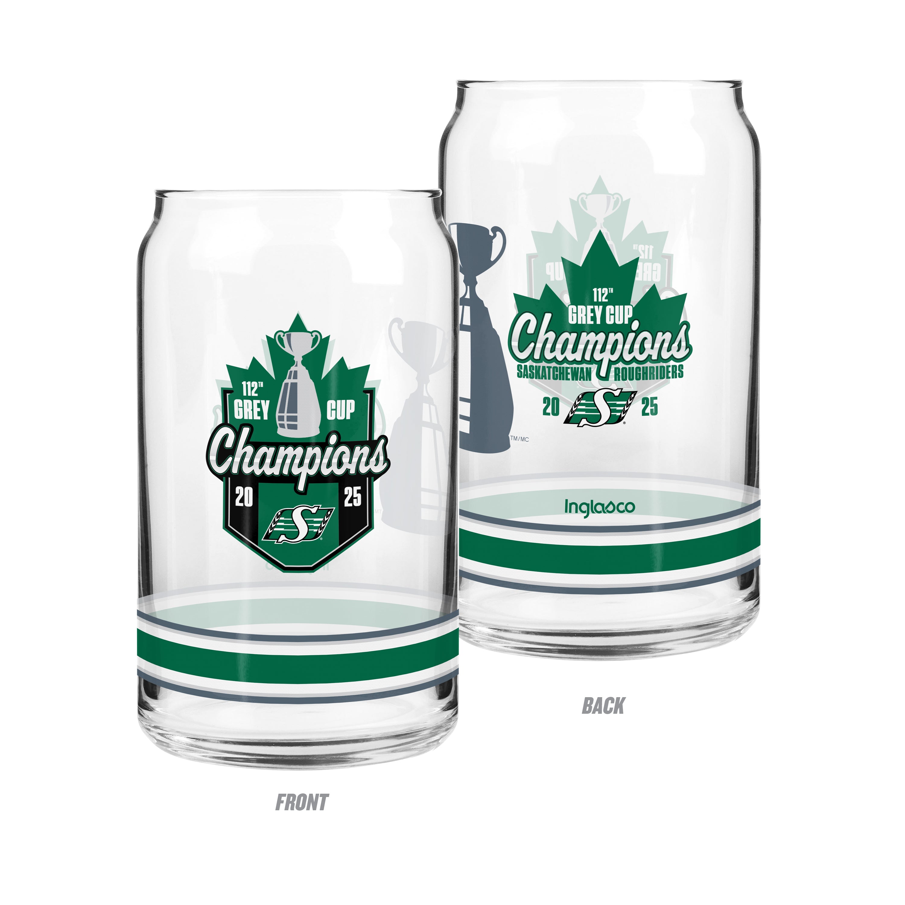 112 Grey Cup Champs 16oz Can Glass