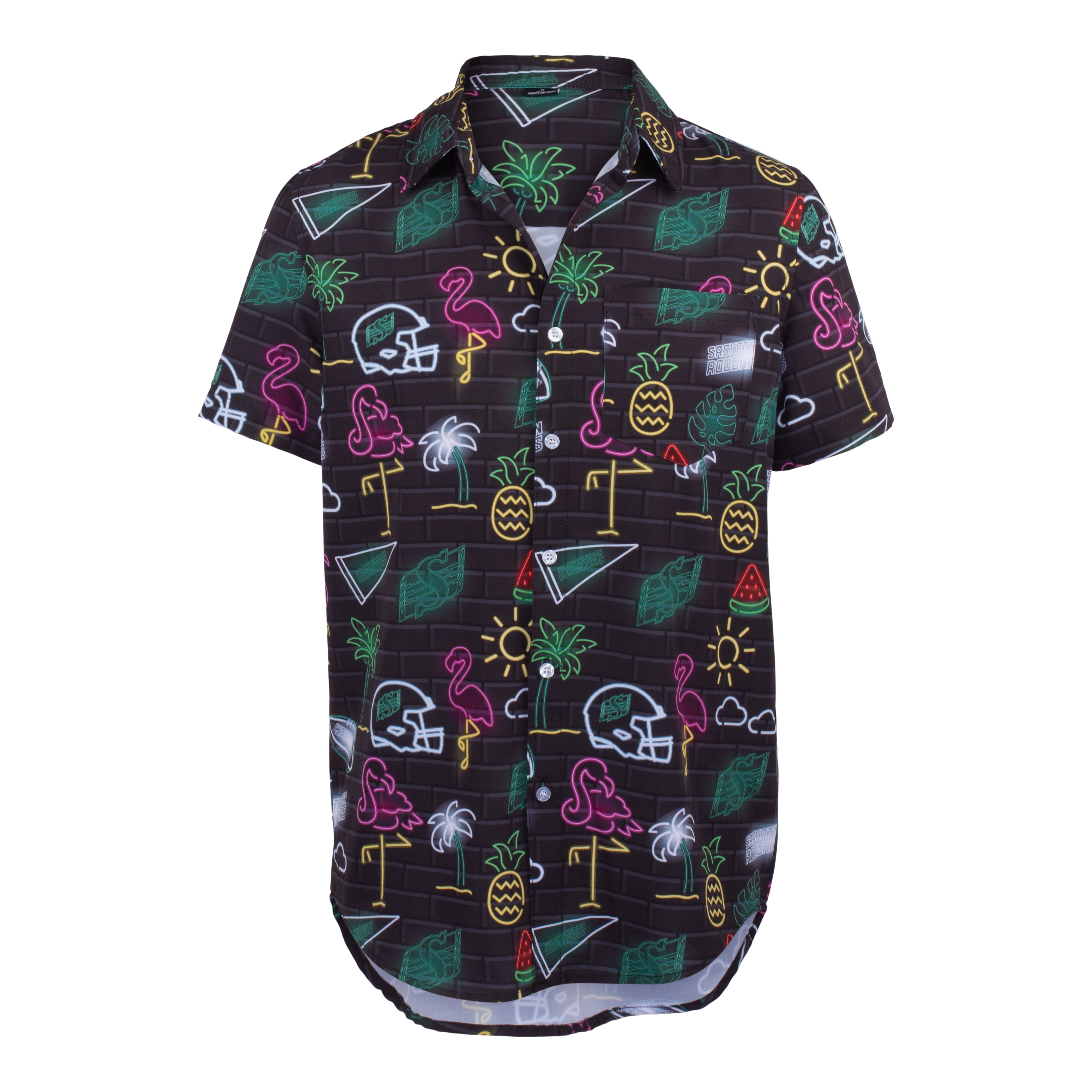Repeat Neon Logo Button Up Shirt