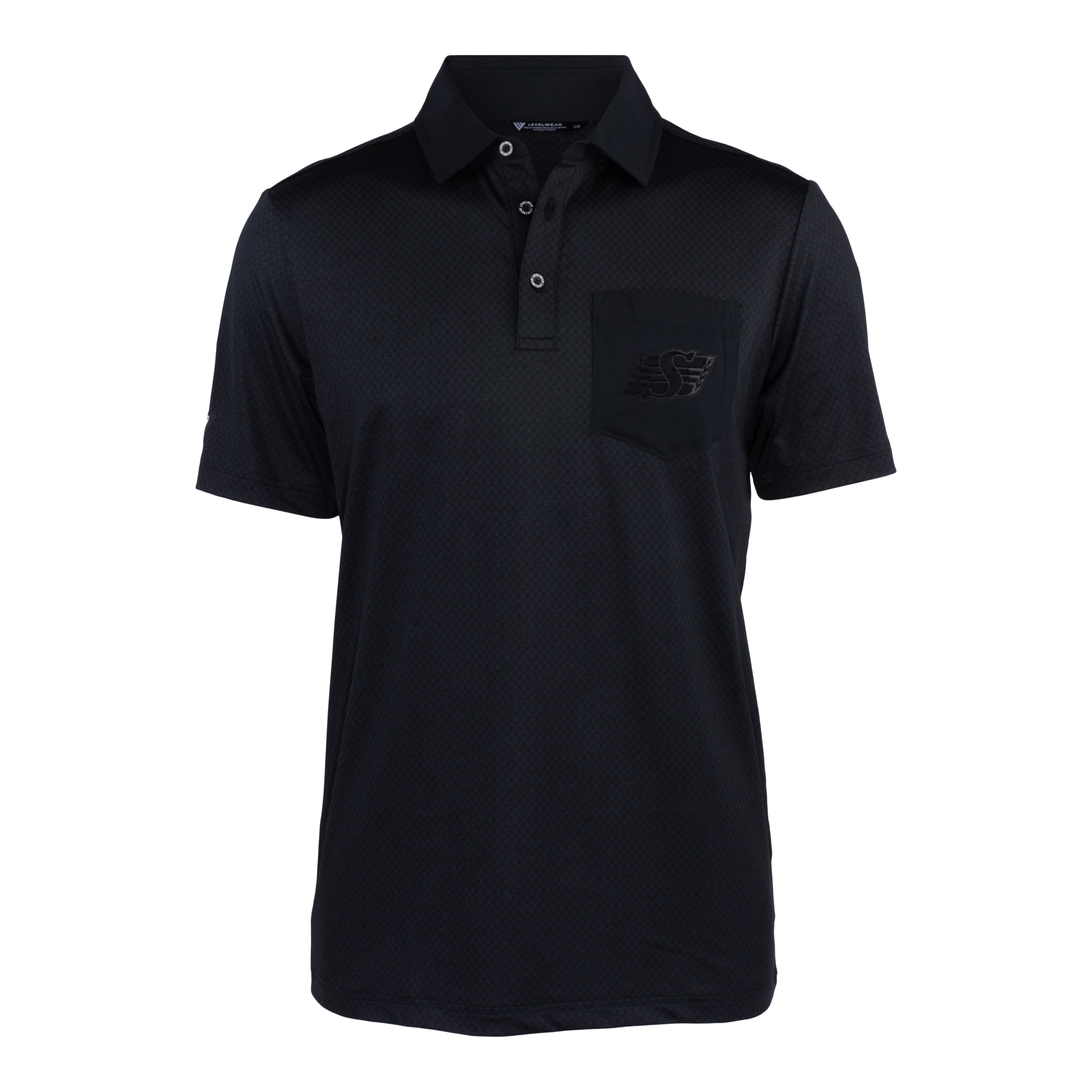 Heather Etched Suede Logo Polo