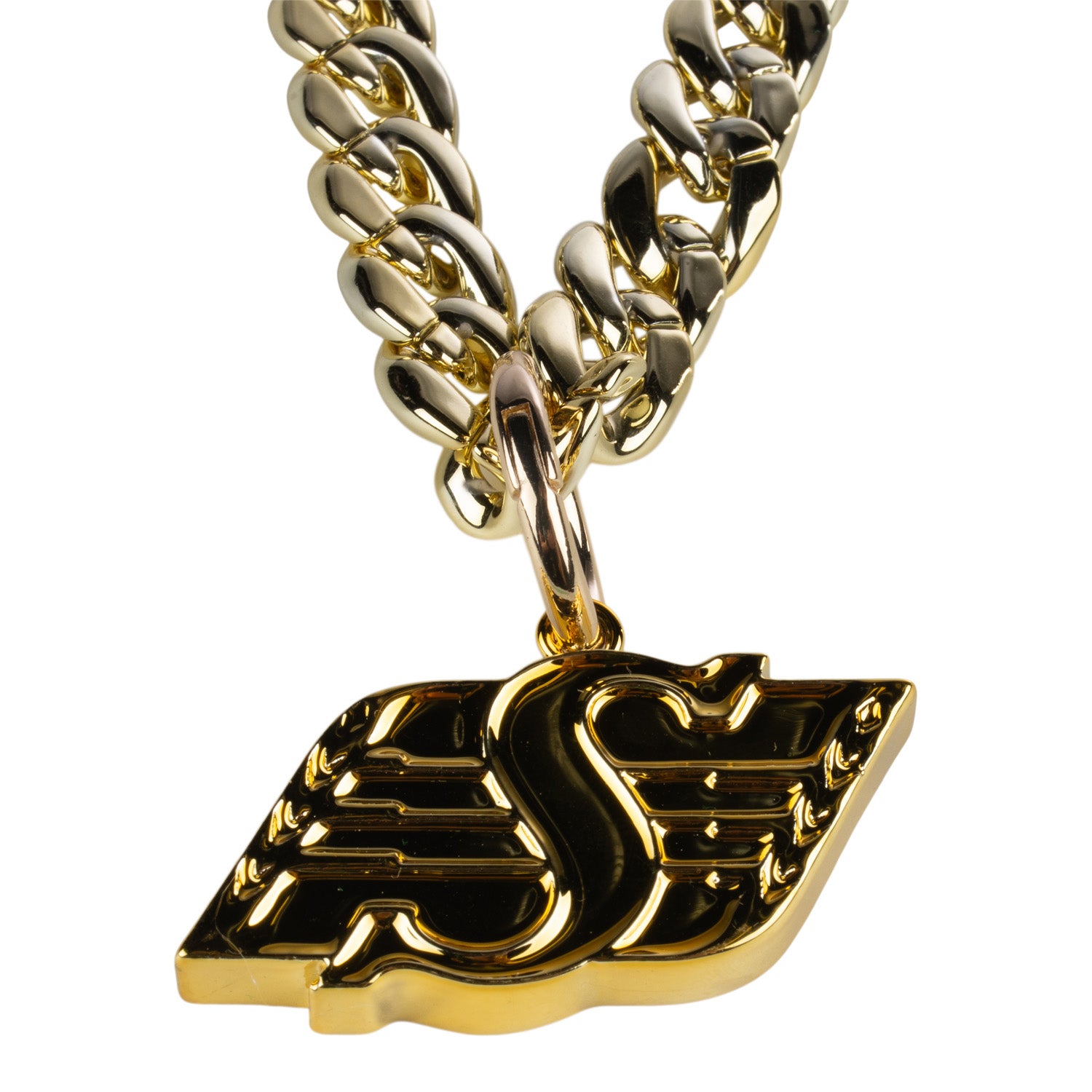 Novelty Gold Logo Chain Necklace