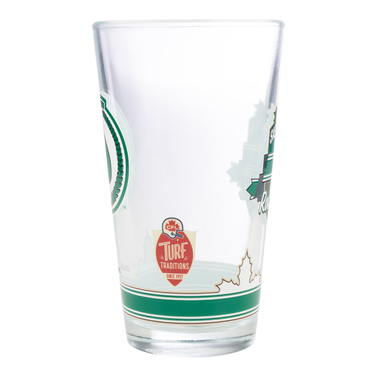 16oz Turf Traditions Mixing Glass Maple Leaf