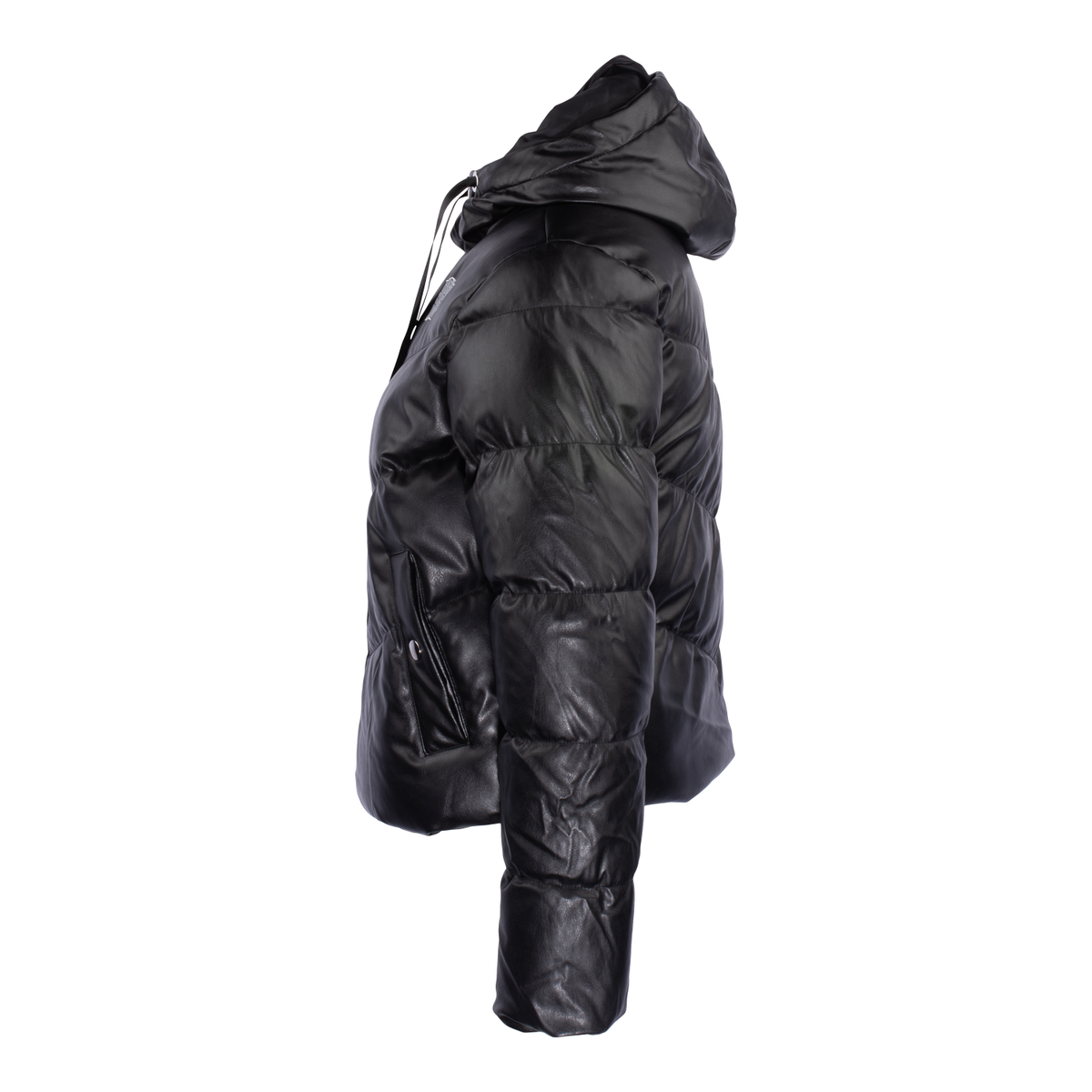 Women's Crew Faux Leather Puffer