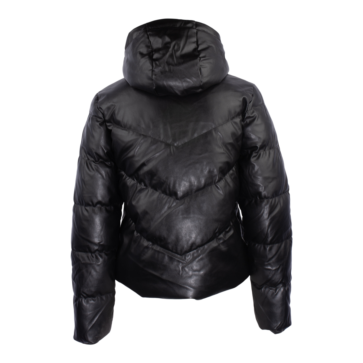 Women's Crew Faux Leather Puffer
