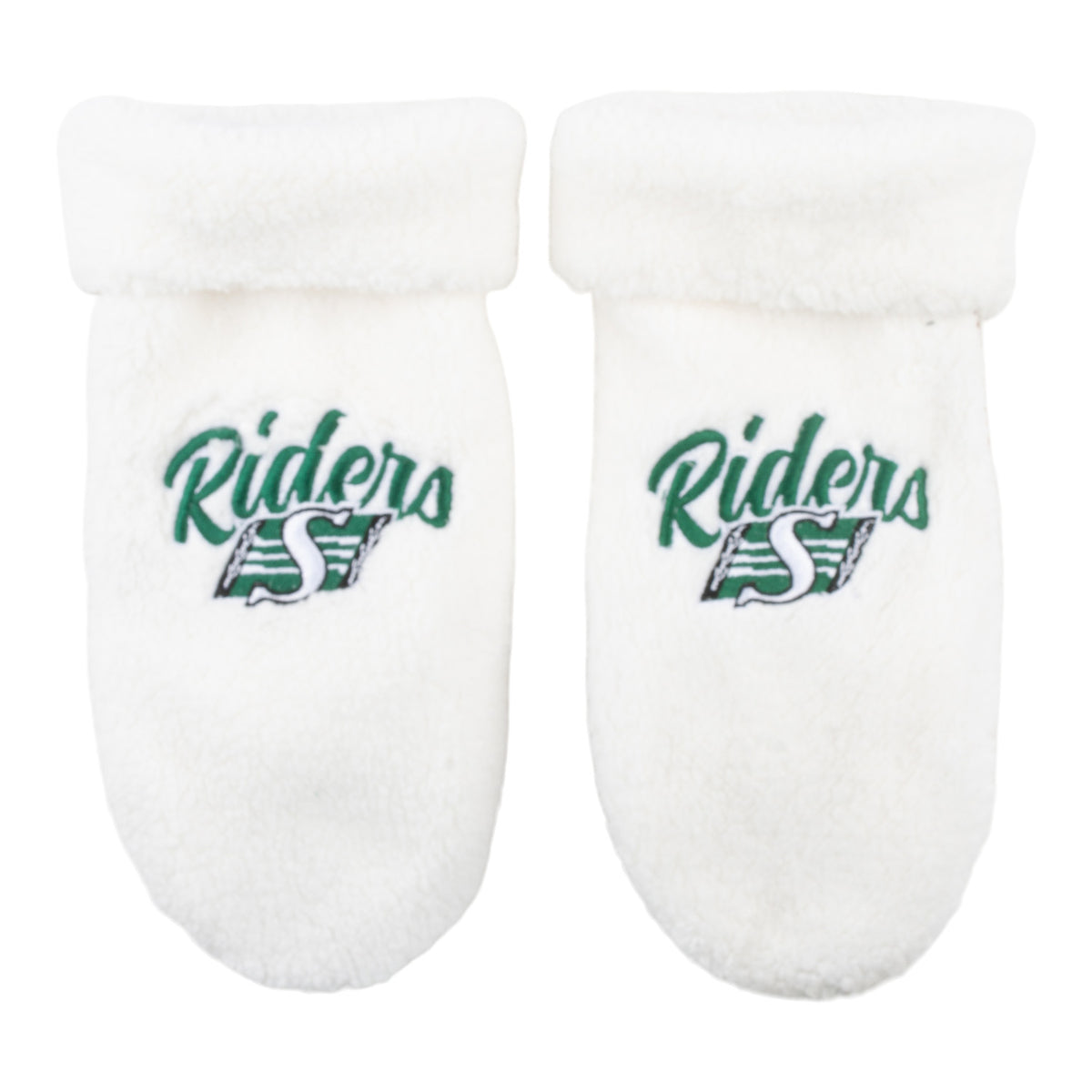 Women's Big Logo Faux Suede Sherpa Mittens