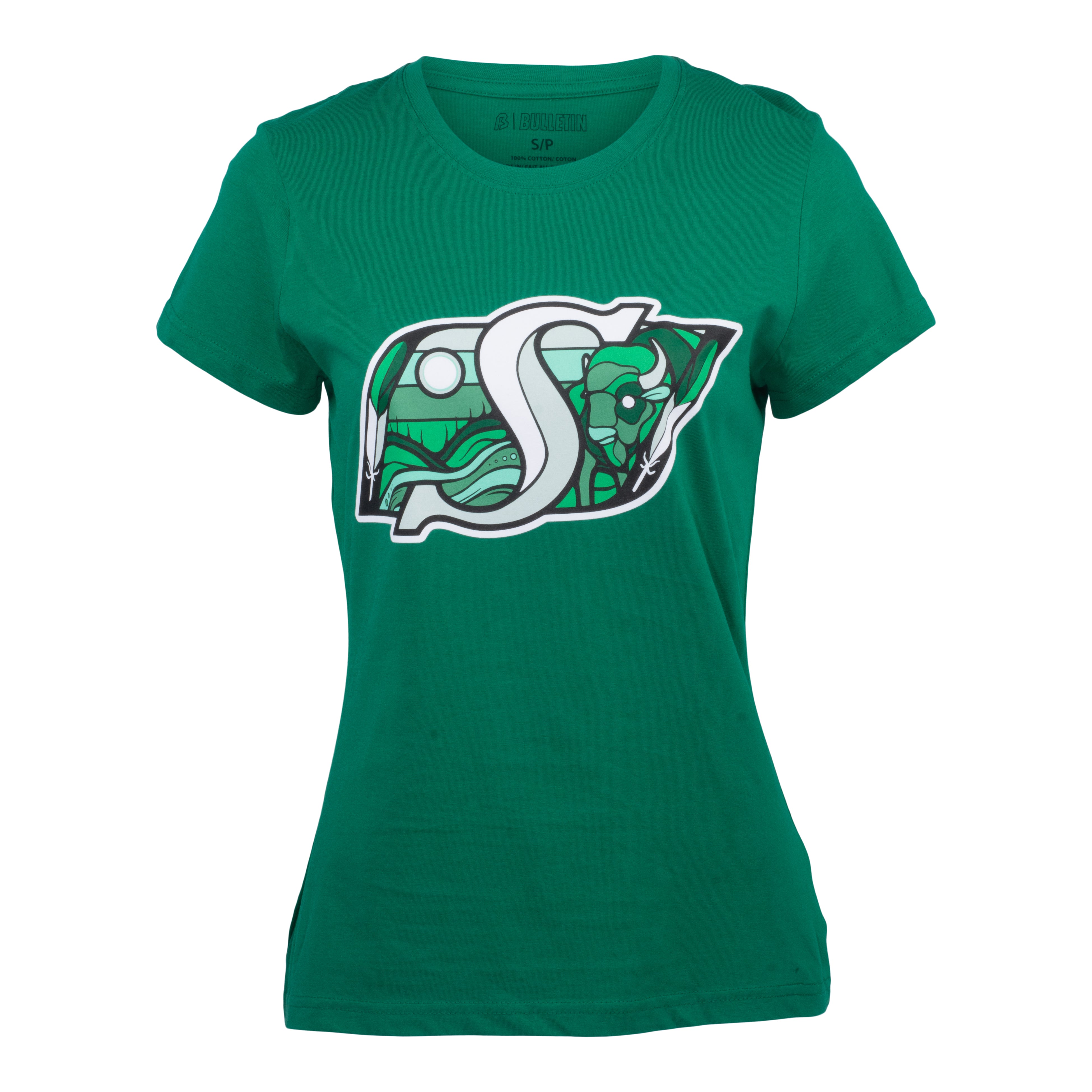 Women's Indigenous Logo Green Tee