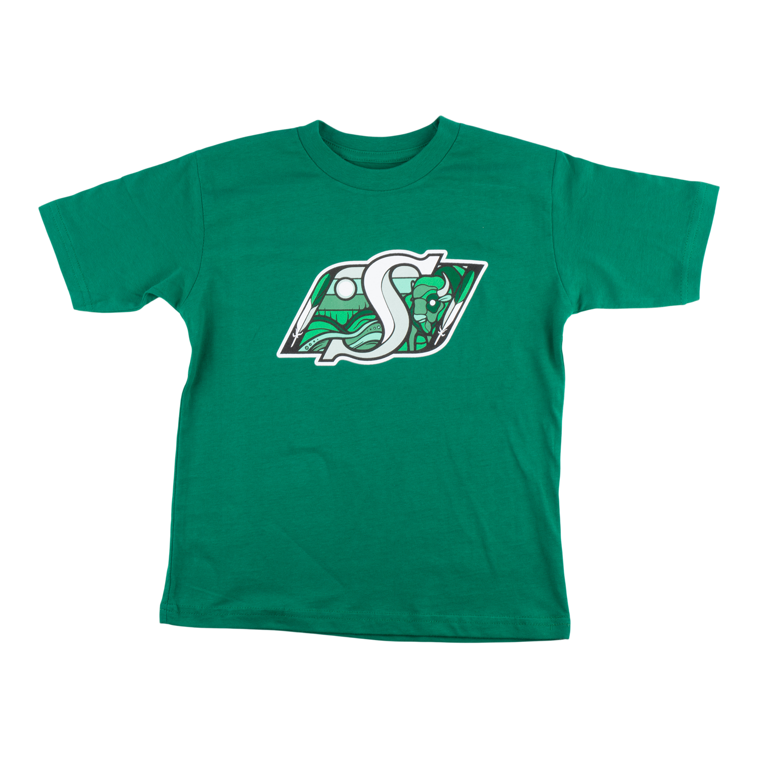 Youth Indigenous Logo Green Tee