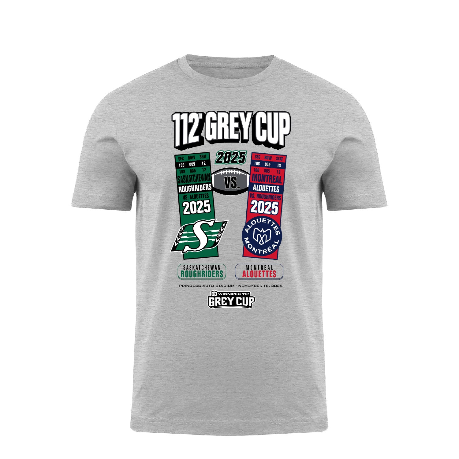 Grey Cup Head to Head Tee